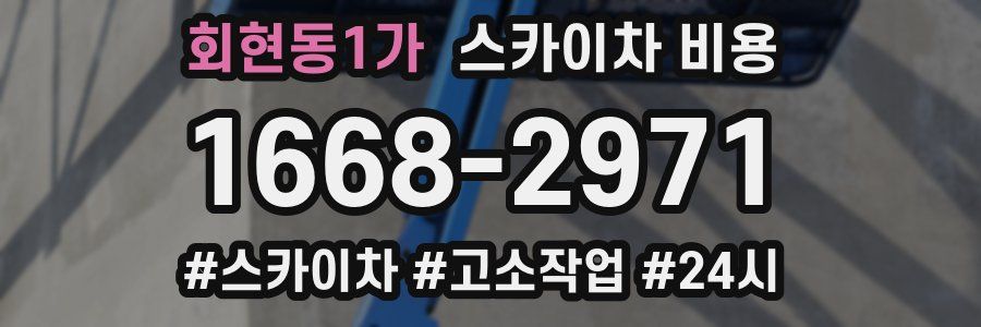 회현동1가 스카이차 비용