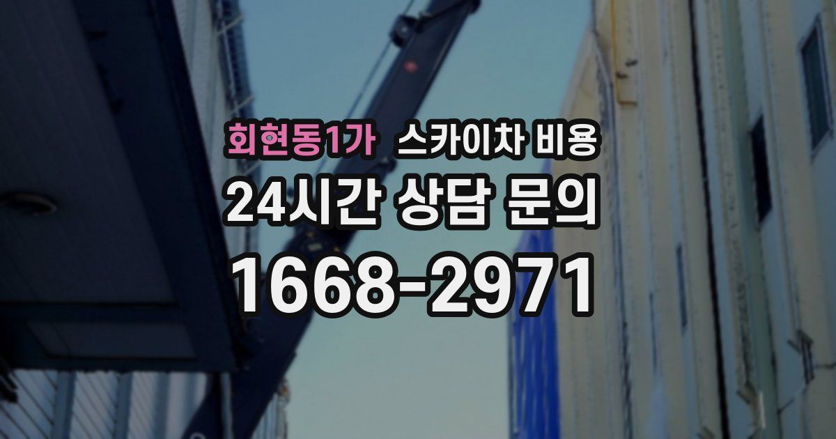 회현동1가 스카이차 비용