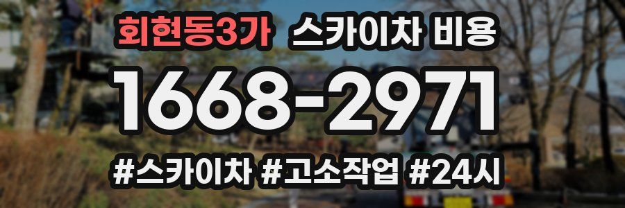 회현동3가 스카이차 비용