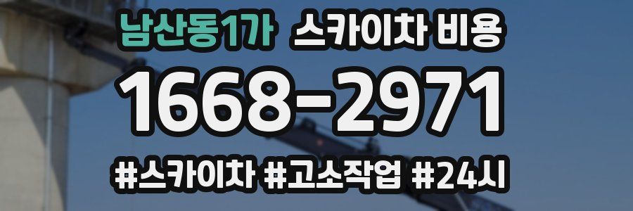 남산동1가 스카이차 비용