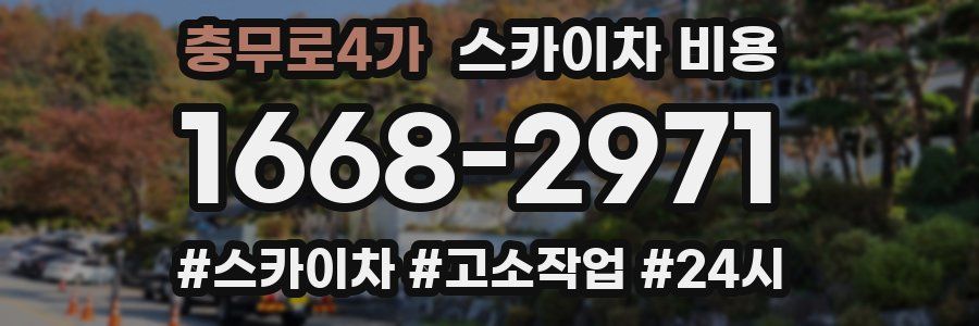 충무로4가 스카이차 비용