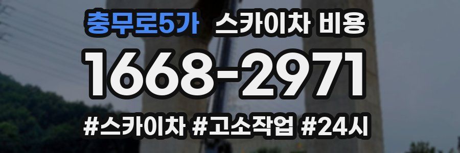 충무로5가 스카이차 비용