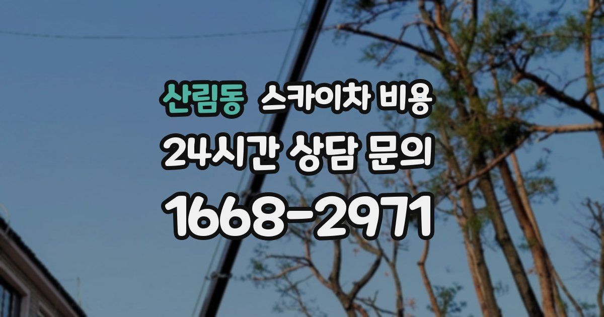산림동 스카이차 비용