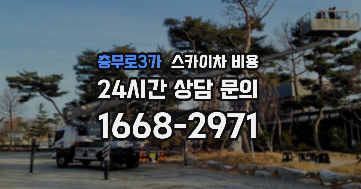 충무로3가 스카이차 비용