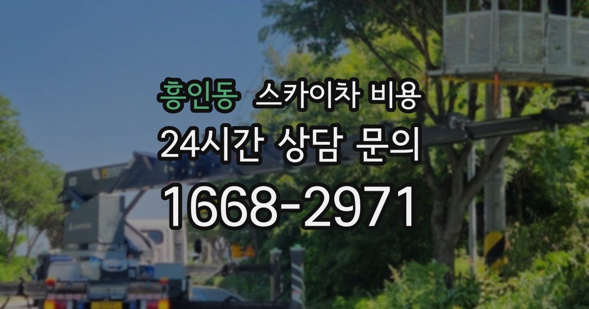 흥인동 스카이차 비용