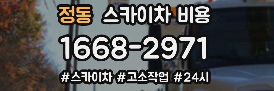 정동 스카이차 비용