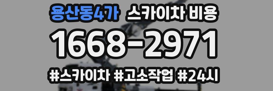 용산동4가 스카이차 비용