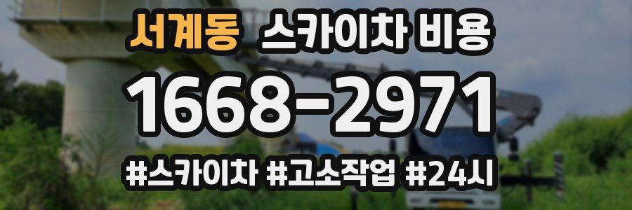 서계동 스카이차 비용