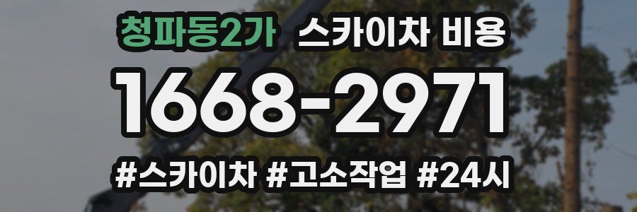 청파동2가 스카이차 비용