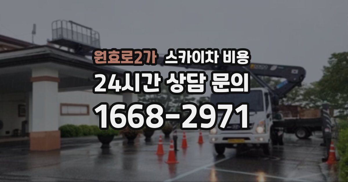 원효로2가 스카이차 비용