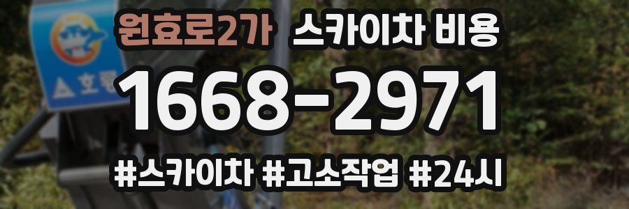 원효로2가 스카이차 비용