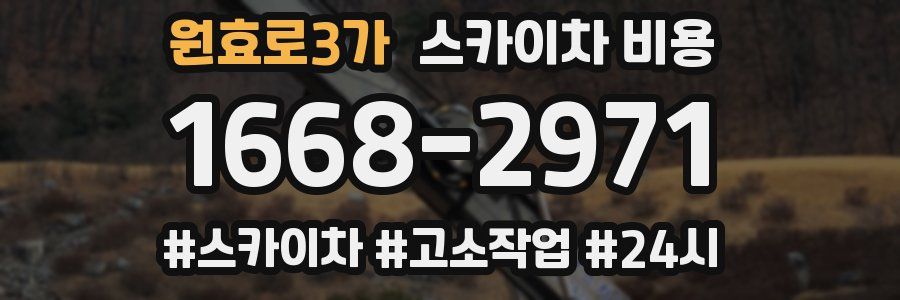 원효로3가 스카이차 비용