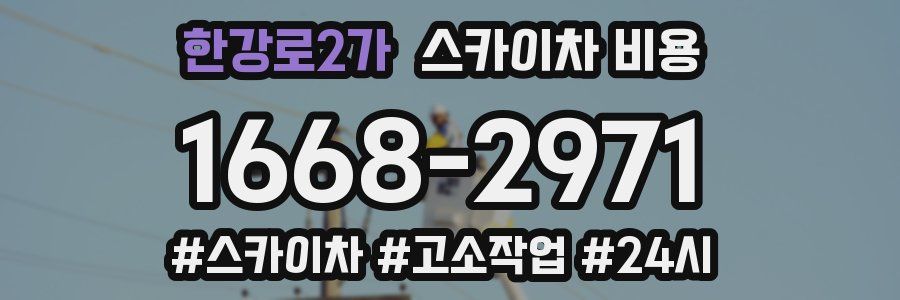 한강로2가 스카이차 비용