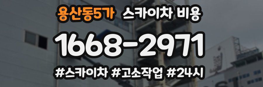 용산동5가 스카이차 비용
