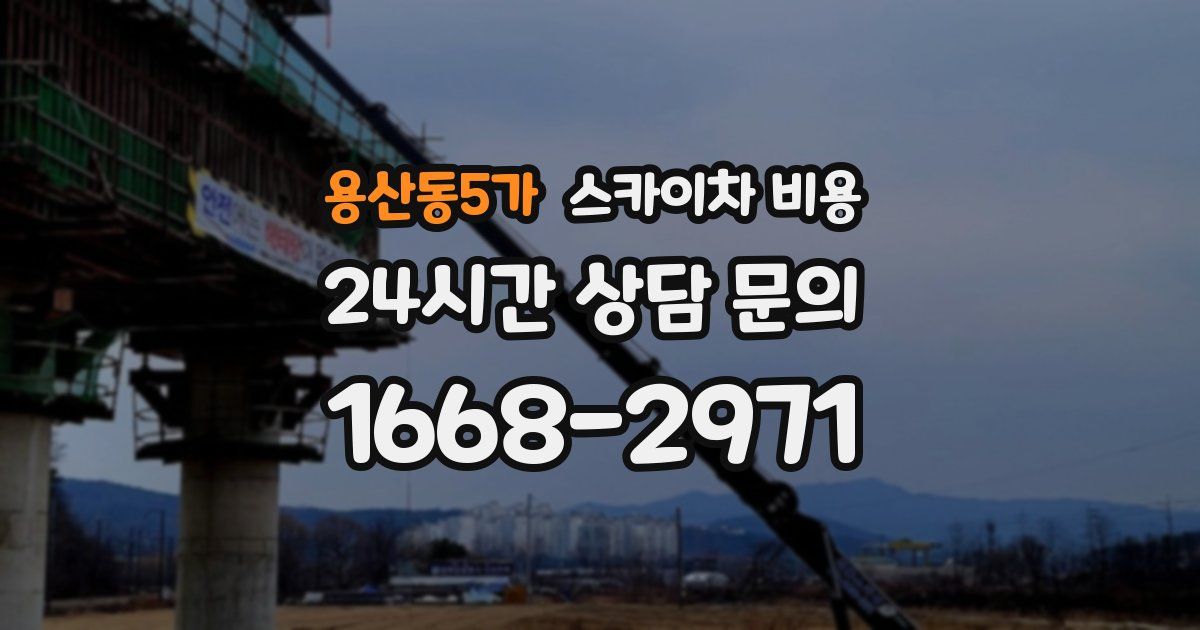 용산동5가 스카이차 비용