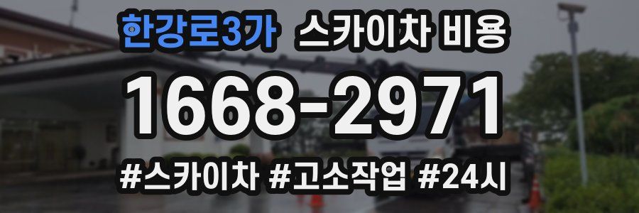 한강로3가 스카이차 비용