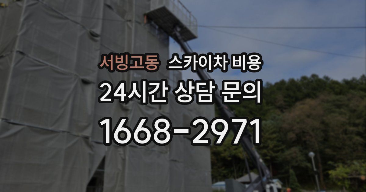 서빙고동 스카이차 비용