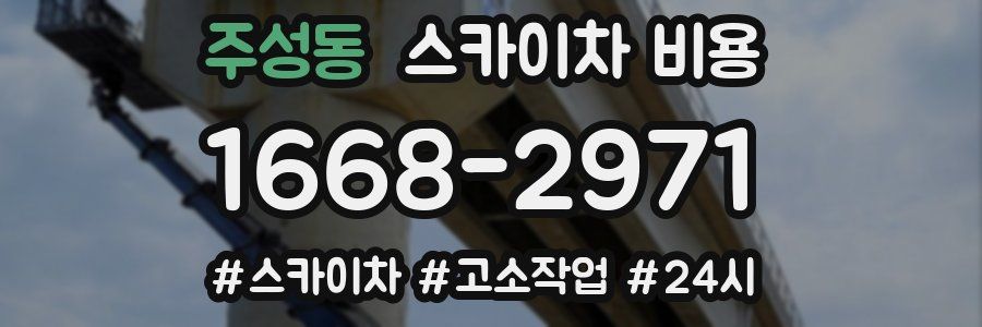 주성동 스카이차 비용