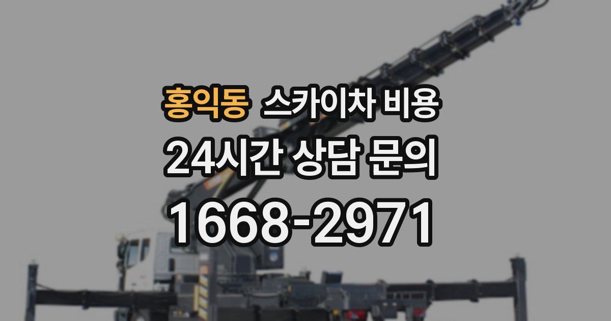 홍익동 스카이차 비용