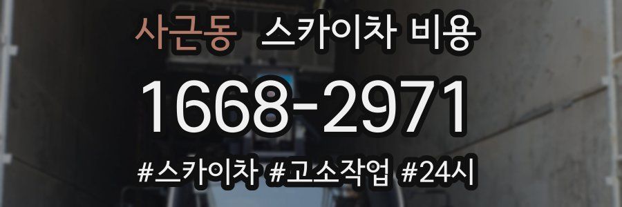 사근동 스카이차 비용