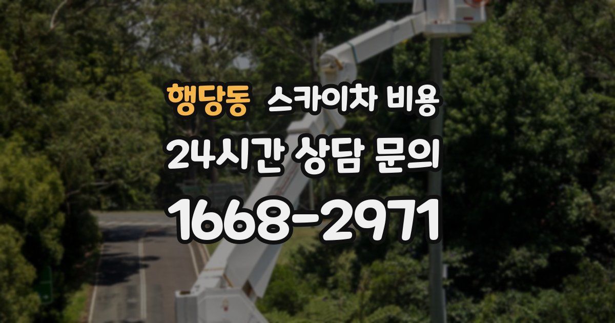 행당동 스카이차 비용