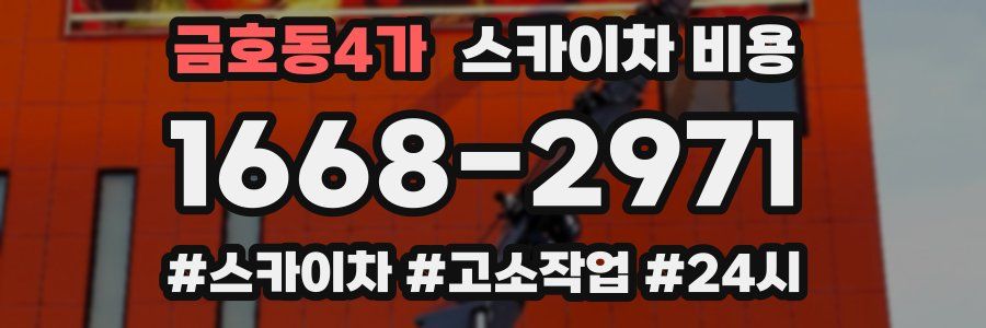 금호동4가 스카이차 비용