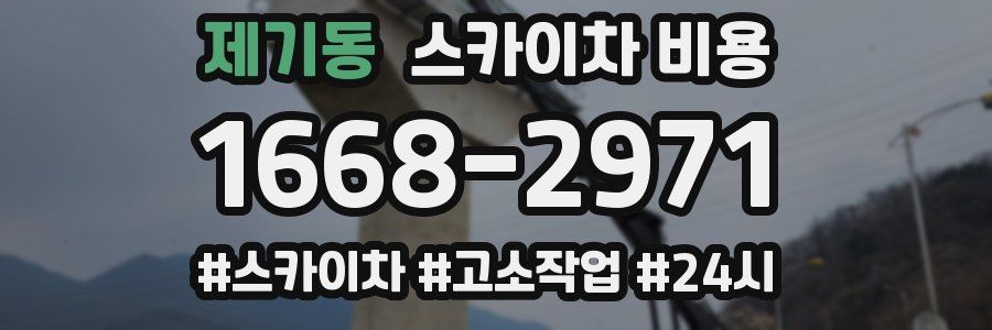 제기동 스카이차 비용