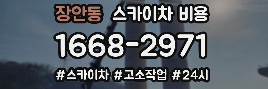 장안동 스카이차 비용