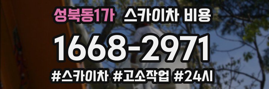 성북동1가 스카이차 비용