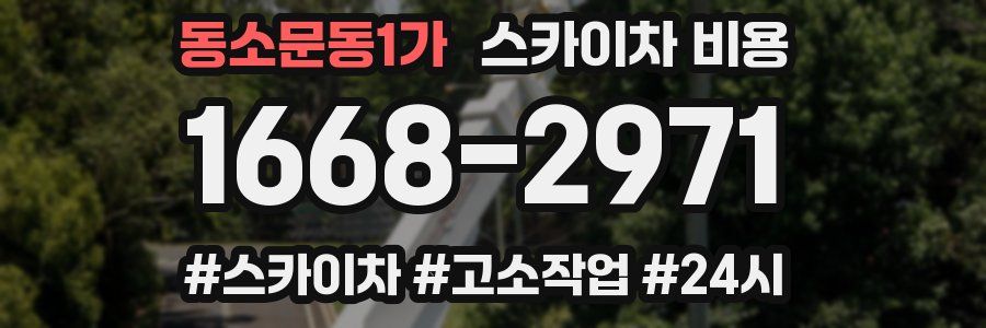 동소문동1가 스카이차 비용