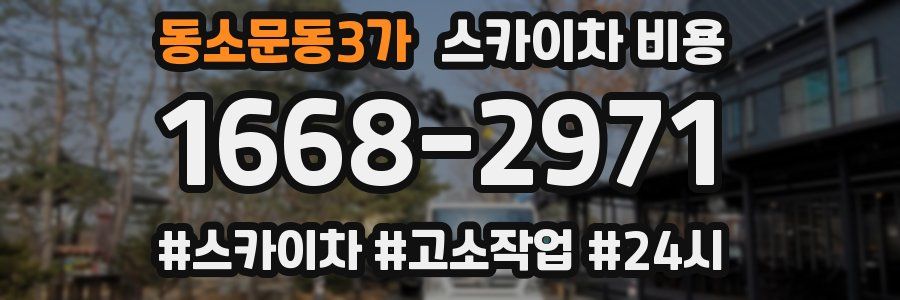 동소문동3가 스카이차 비용