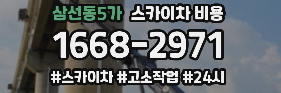 삼선동5가 스카이차 비용