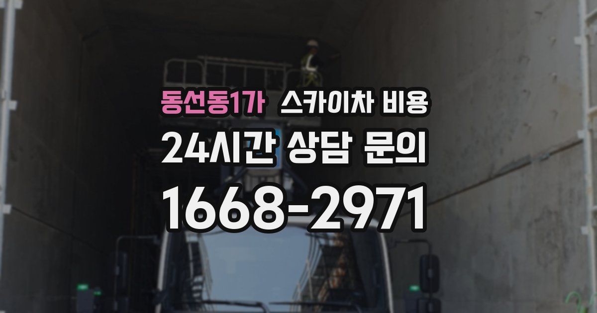 동선동1가 스카이차 비용