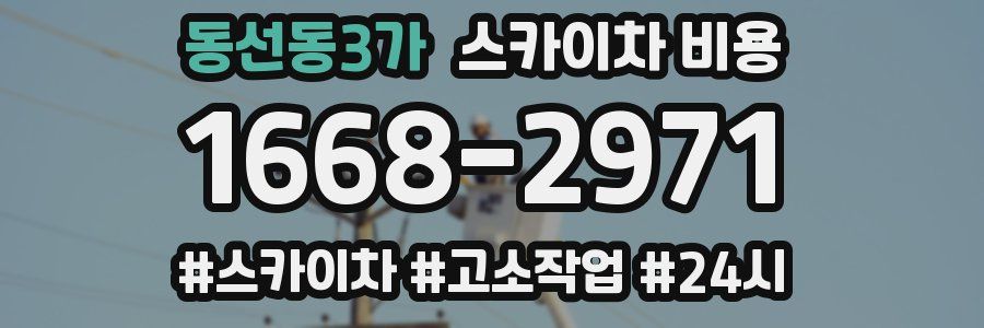 동선동3가 스카이차 비용