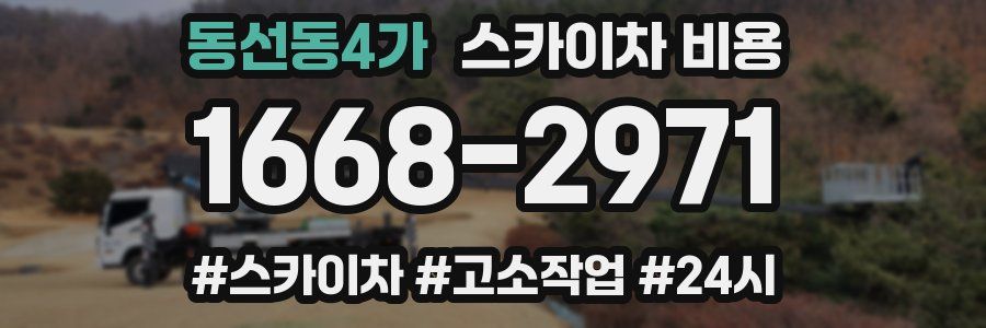 동선동4가 스카이차 비용