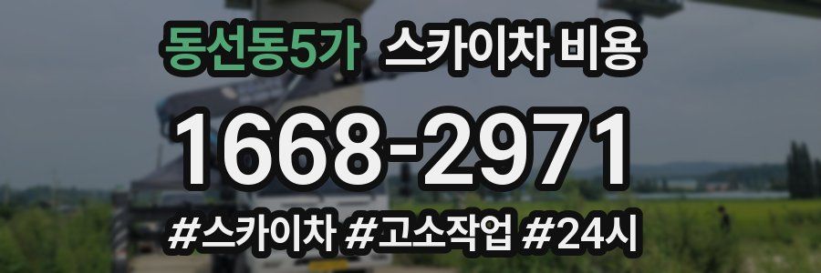 동선동5가 스카이차 비용