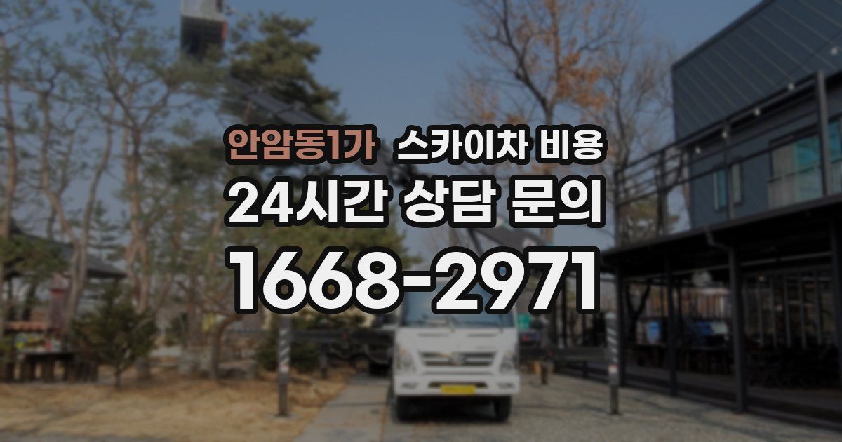 안암동1가 스카이차 비용