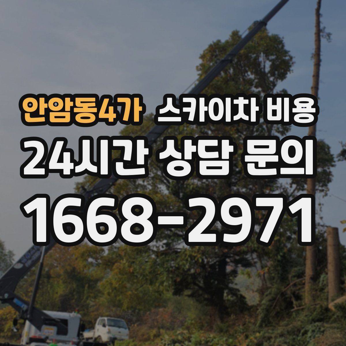 안암동4가 스카이차 비용 고소 세척 작업은 왜 변수 확인이 중요할까