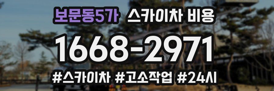 보문동5가 스카이차 비용