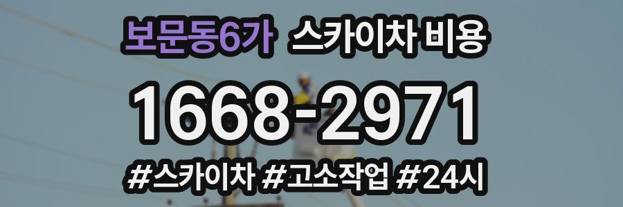 보문동6가 스카이차 비용