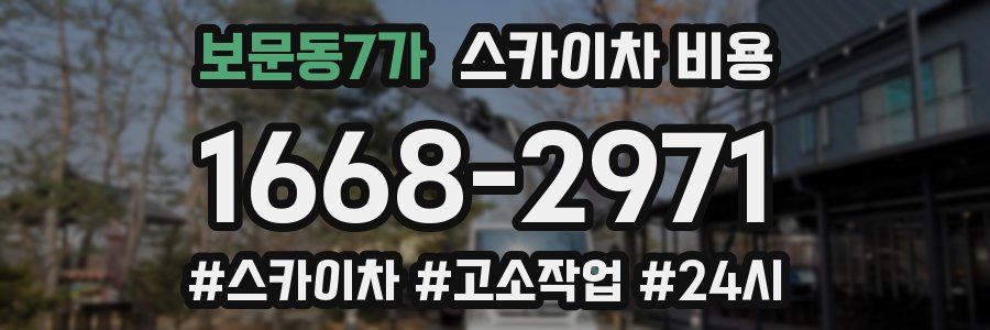 보문동7가 스카이차 비용