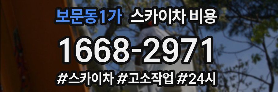 보문동1가 스카이차 비용