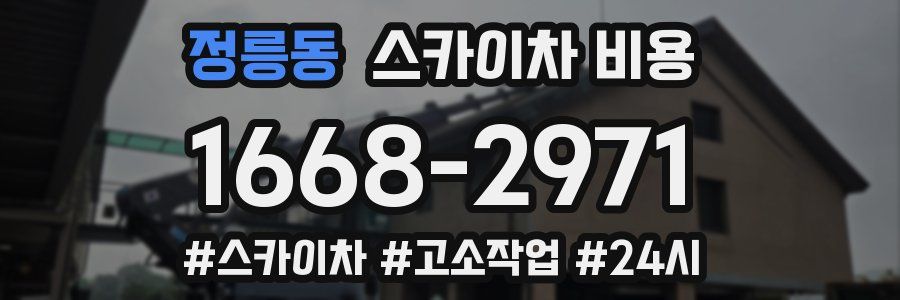 정릉동 스카이차 비용