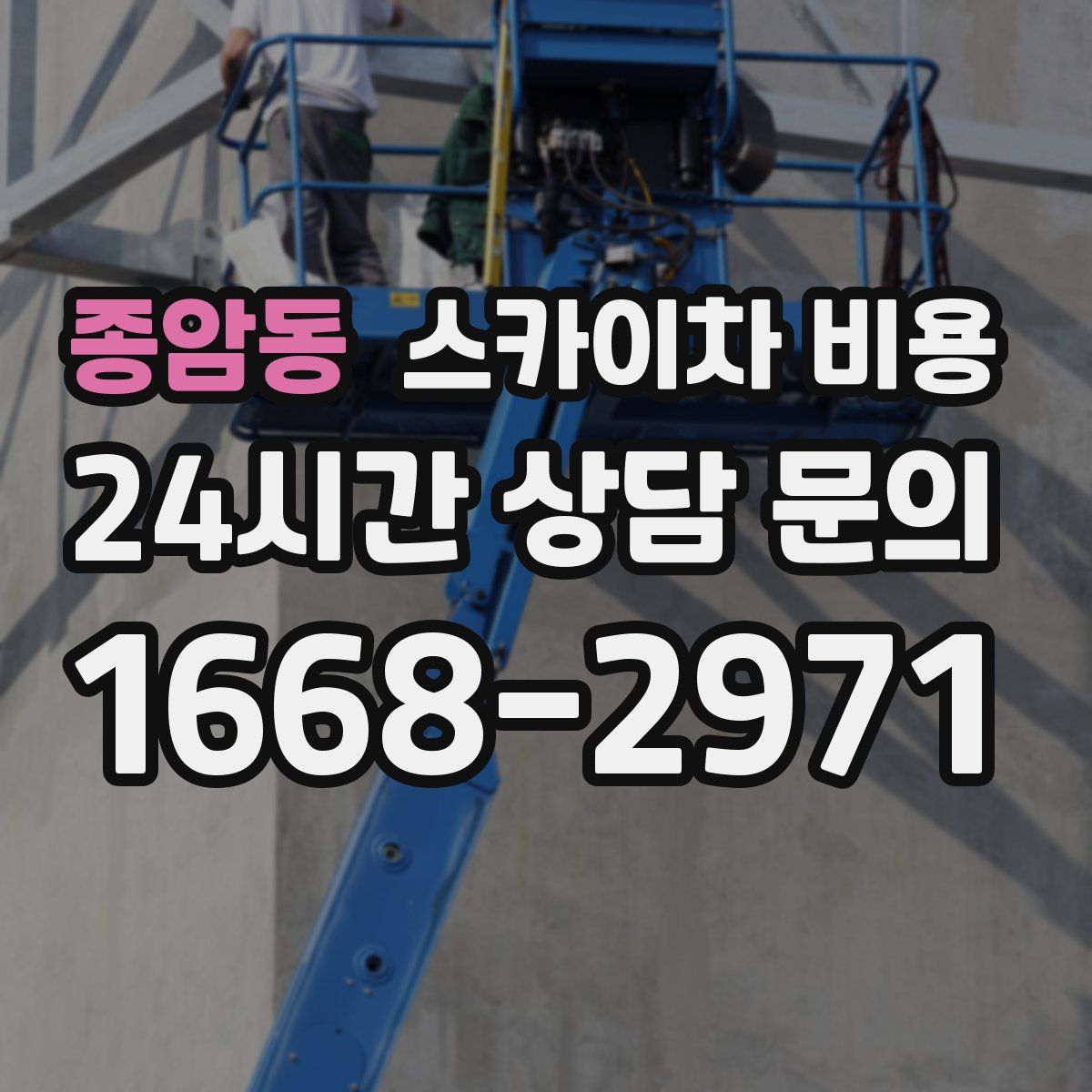 종암동 스카이차 비용