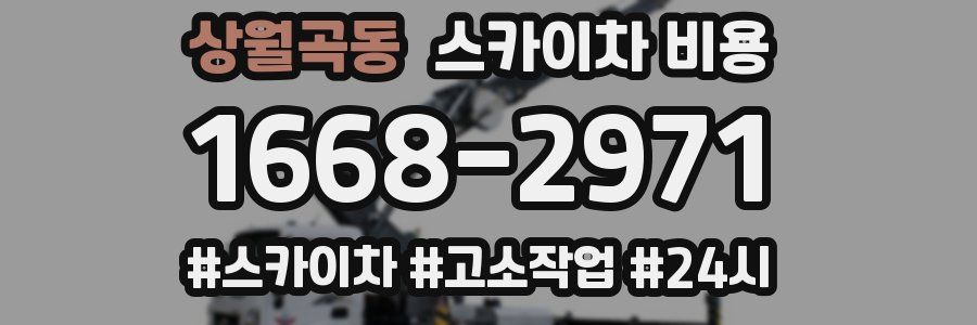 상월곡동 스카이차 비용