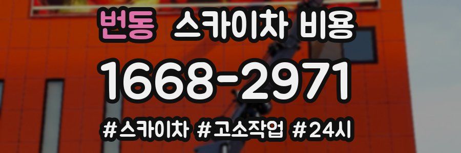 번동 스카이차 비용