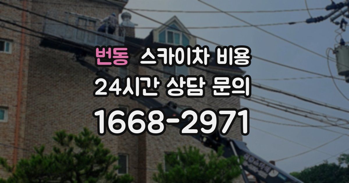 번동 스카이차 비용