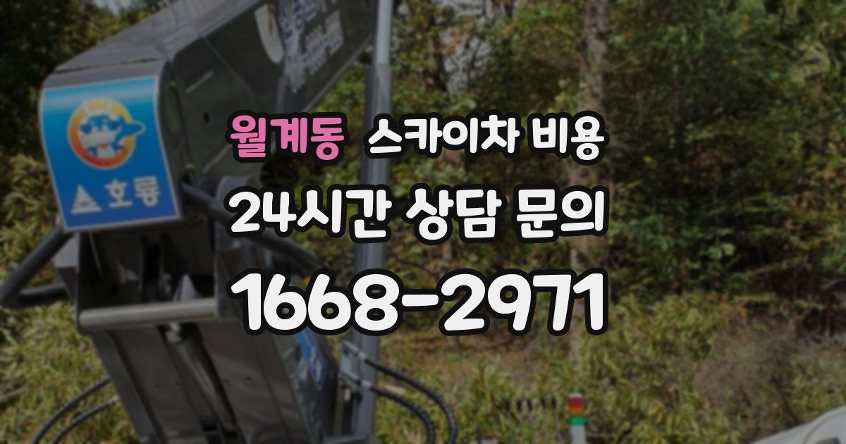 월계동 스카이차 비용