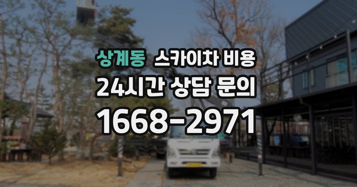 상계동 스카이차 비용