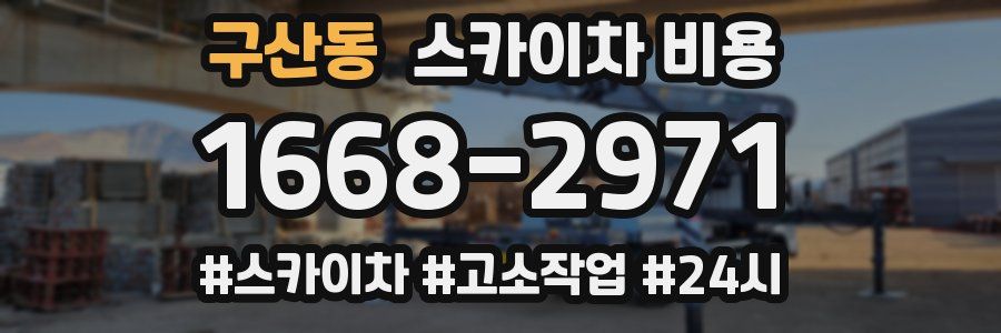 구산동 스카이차 비용